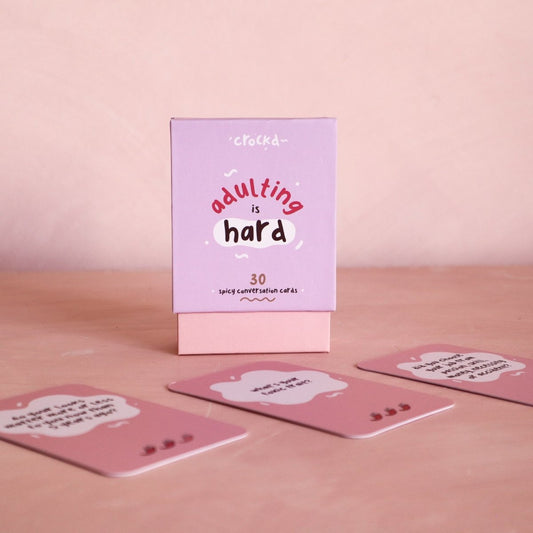 Adulting is hard conversation cards by Crockd